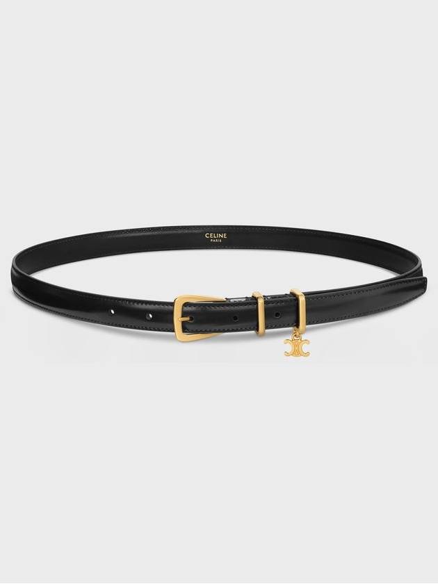 Taurillon Leather Elegant Charm 1 Belt Black - CELINE - BALAAN 4