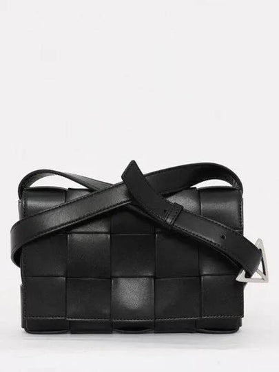 Urban Leather Crossbody Cassette Black Silver - BOTTEGA VENETA - BALAAN 2