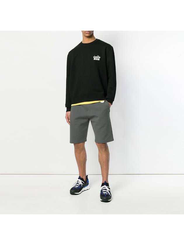 Logo Printed Cotton Sweatshirt Black - MSGM - BALAAN 6