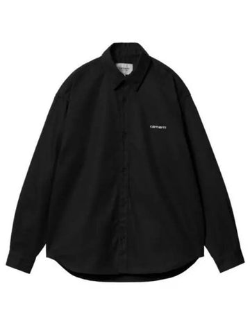 Module Script Long Sleeve Shirt Black - CARHARTT WIP - BALAAN 1