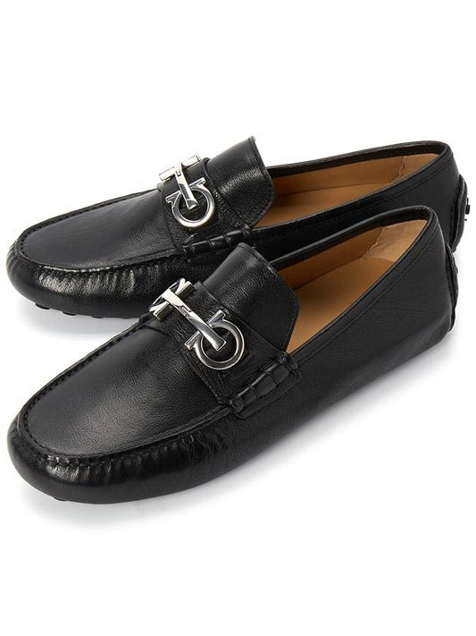 Gancini Ornament Driving Shoes Black - SALVATORE FERRAGAMO - BALAAN 2