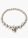 Skull Skull Pendant Spherical Bead Silver Tone Metal Bracelet - ALEXANDER MCQUEEN - BALAAN 2