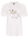 Graphic Logo T-Shirt Ivory 99760129 - MAX MARA - BALAAN 7