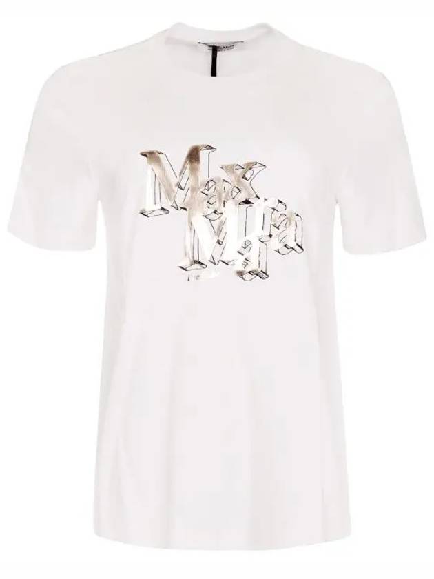 Graphic Logo T-Shirt Ivory 99760129 - MAX MARA - BALAAN 7