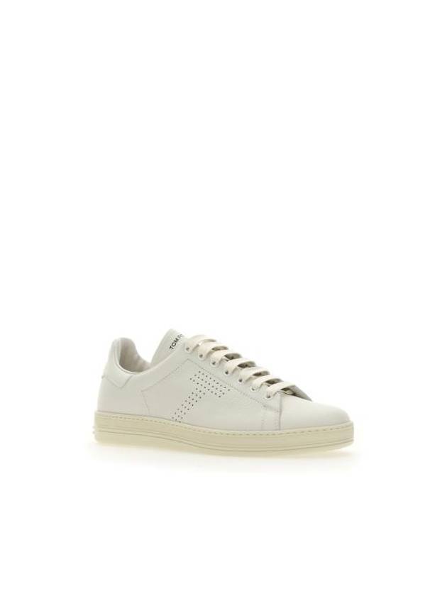 Grain Leather Low Top Sneakers White - TOM FORD - BALAAN 2