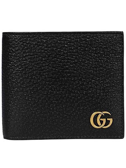 Men's GG Marmont Half Wallet Black - GUCCI - BALAAN 1