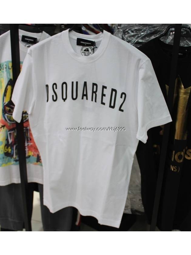 Men's Black Logo Short Sleeve TShirt S74GD0013 - DSQUARED2 - BALAAN 5