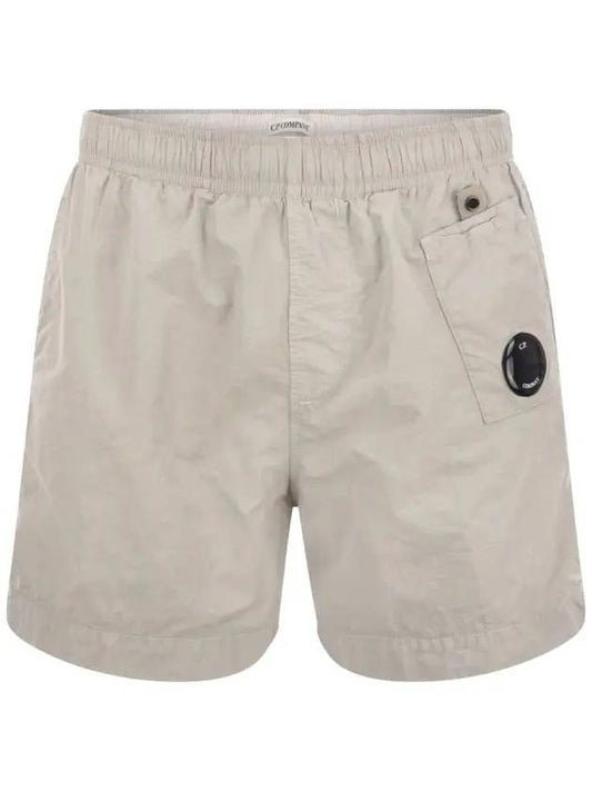 Lens Pocket Swim Shorts Grey - CP COMPANY - BALAAN.