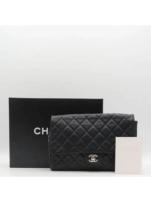 A65051 Black Caviar TIMELESS Classic Chain Flap Clutch and Shoulder Bag - CHANEL - BALAAN 1