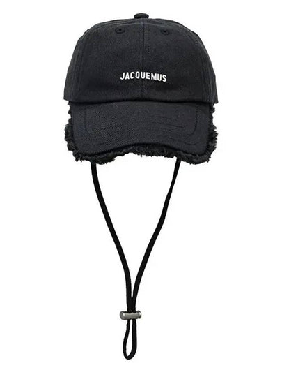 La Casquette Artichaut Fringe Metal Logo Ball Cap Black - JACQUEMUS - BALAAN 2