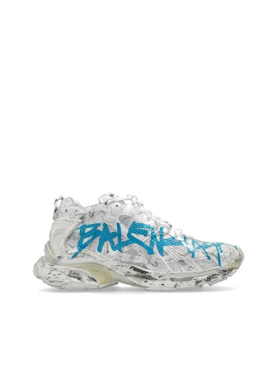 Runner Graffiti Low Top Sneakers White - BALENCIAGA - BALAAN 2