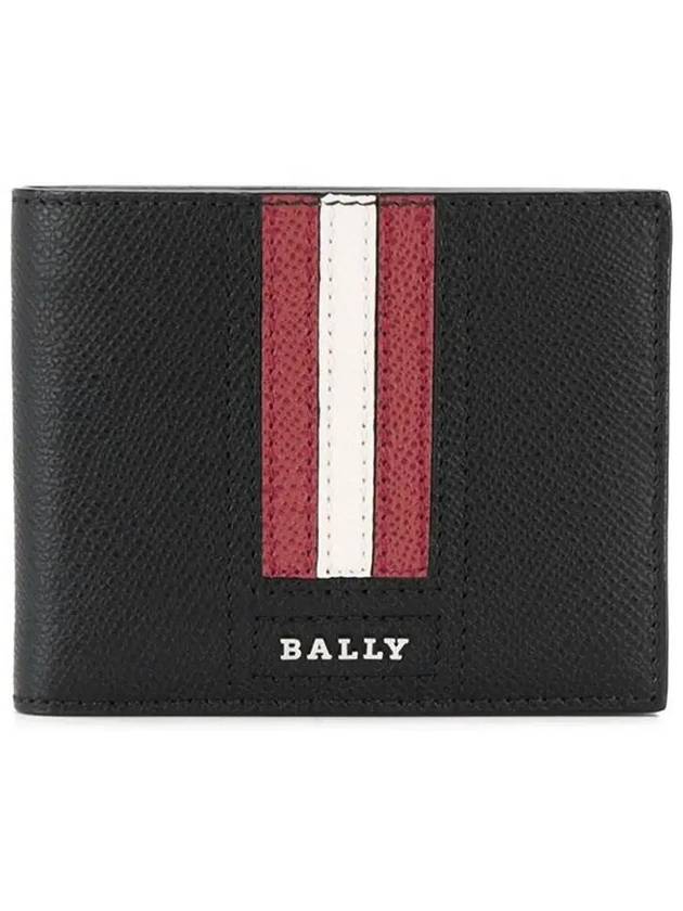 Men's Tevye Leather Half Wallet Black - BALLY - BALAAN 3