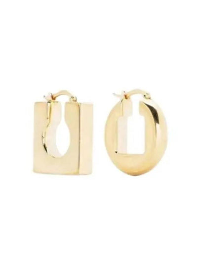 Les Boucles Rond Carre Earrings Gold - JACQUEMUS - BALAAN 2