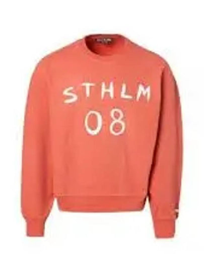 Relaxed Fit Patch Print Sweatshirt Chili Orange - ACNE STUDIOS - BALAAN 2