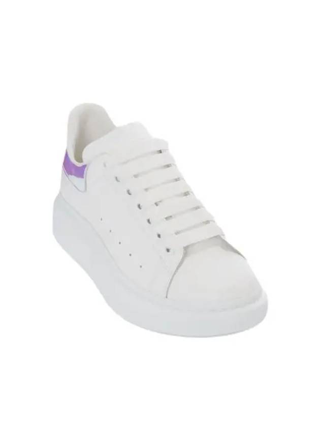 Oversized Smooth Calf Leather Sneakers White Shock Pink - ALEXANDER MCQUEEN - BALAAN 3