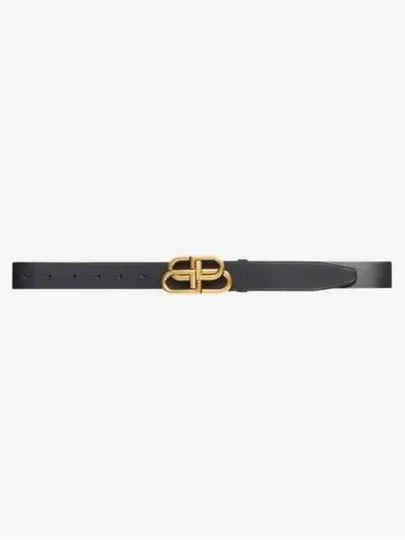 BB Logo Leather Belt Black - BALENCIAGA - BALAAN 2