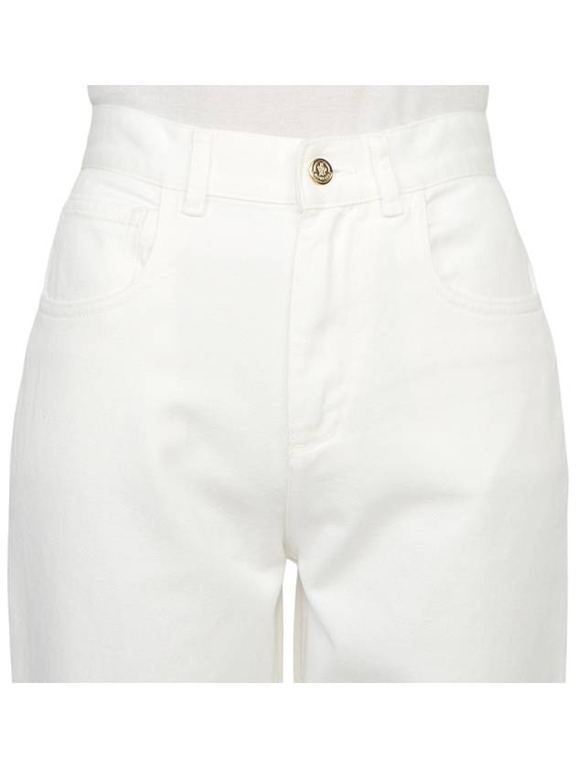 Cropped Straight Pants White - MONCLER - BALAAN 6