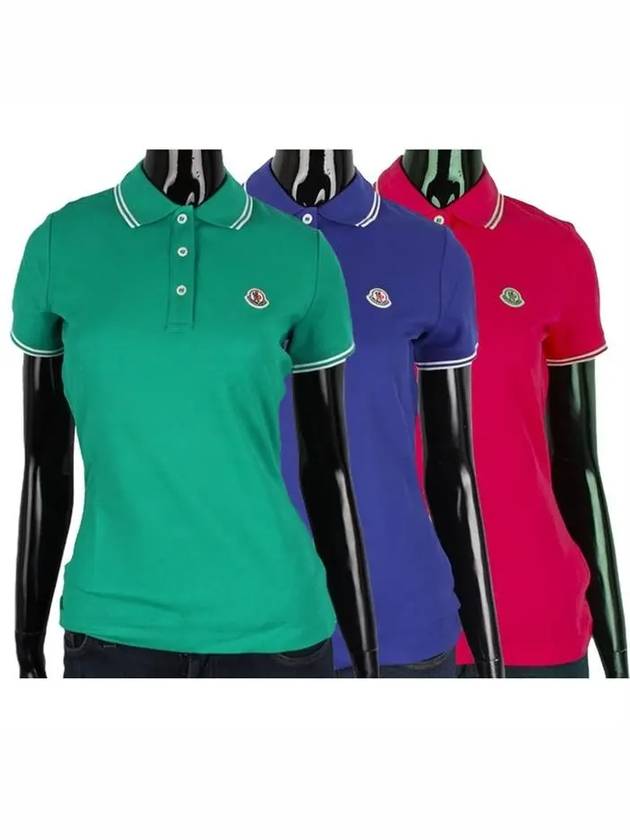 Women's logo patch short sleeve collar neck PK polo collar 3 colors 8374000 84080 - MONCLER - BALAAN 1