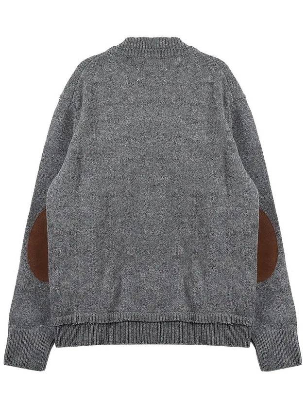 Back Stitch Elbow Patch Knit Top Grey - MAISON MARGIELA - BALAAN 3