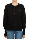 Logo Patch Cardigan Black - VIVIENNE WESTWOOD - BALAAN 3