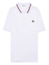 Logo Patch Polo Shirt White - MONCLER - BALAAN 2