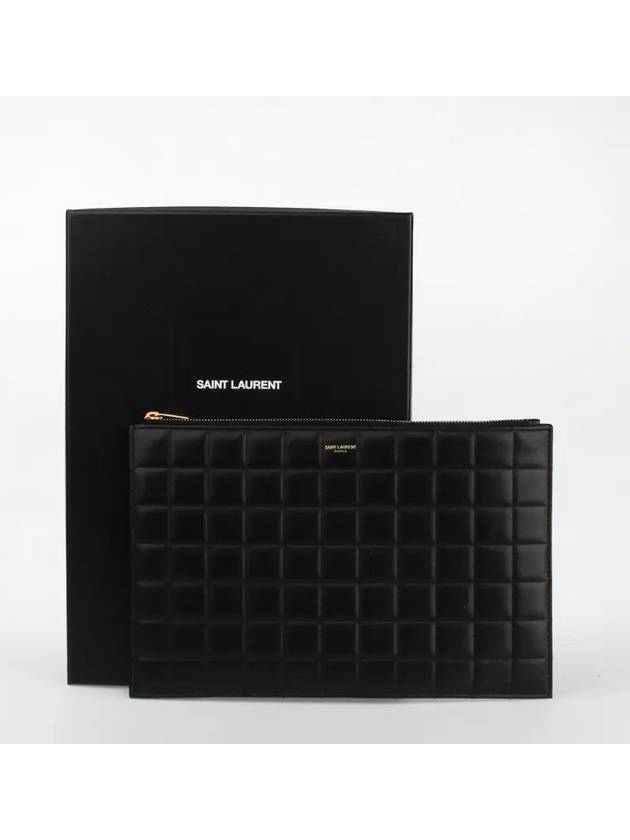 Quilted Leather Card Wallet Black - SAINT LAURENT - BALAAN 4