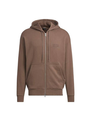 Verbiage Zip-Up Hoodie Brown - ADIDAS - BALAAN 1