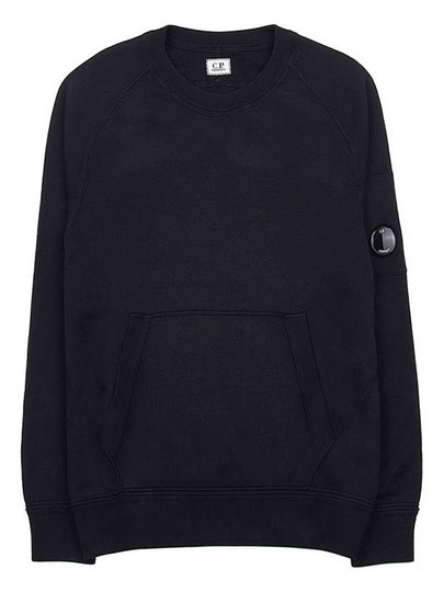 Men's Lens Wappen Pocket Crew Neck Sweatshirt Black - CP COMPANY - BALAAN 2