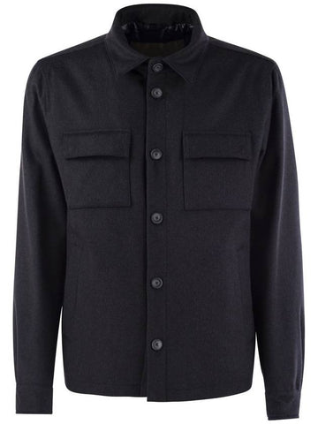 Cashmere and silk resort shirt - HERNO - BALAAN 1