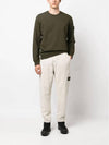 Brushed Cotton Fleece Garment Dyed Crewneck Sweatshirt Olive Green - STONE ISLAND - BALAAN 3