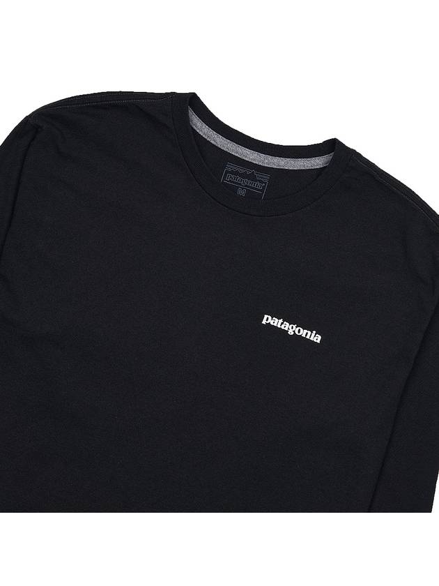 P 6 Responsibili Long Sleeve T-Shirt Black - PATAGONIA - BALAAN 5