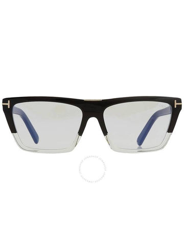 Tom Ford Blue Light Block Browline Ladies Eyeglasses FT5912-B 005 57 - TOM FORD - BALAAN 1