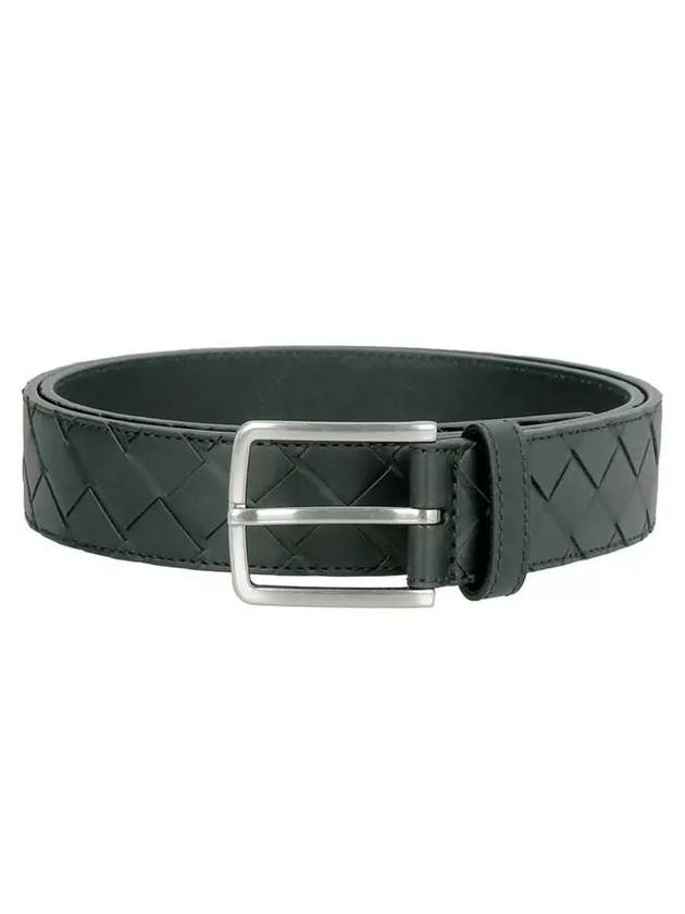 Intrecciato Leather Belt Grey - BOTTEGA VENETA - BALAAN 1