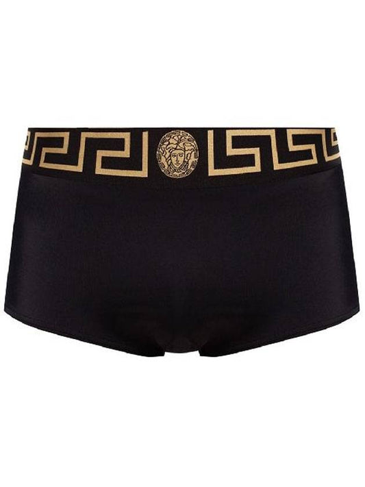 Greca Swim Trunk Shorts Black - VERSACE - BALAAN.