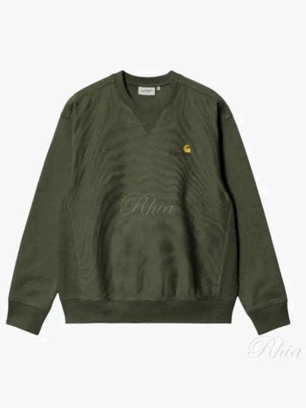 American Script Cotton Blend Sweatshirt Green - CARHARTT WIP - BALAAN 2