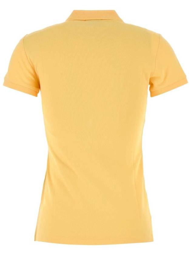 Women's Julie Logo Embroidered Short Sleeve PK Shirt Yellow - POLO RALPH LAUREN - BALAAN 3