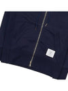 Engineered 4 Bar Diagonal Zip Up Hoodie Navy - THOM BROWNE - BALAAN 9