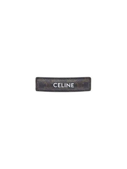 Logo Triomphe Canvas Calfskin Hair Clip Tan - CELINE - BALAAN 2