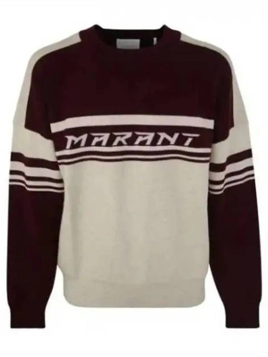 Colby Logo Knit Top Dark Plum - ISABEL MARANT - BALAAN 2