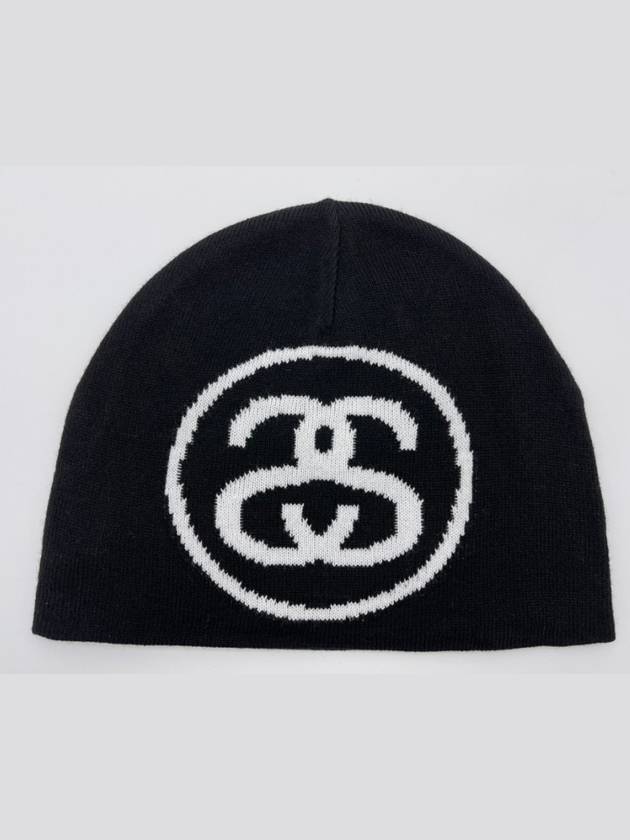 AU Australia SS LINK SKULL CAP Beanie ST731009 Black ONE SIZE - STUSSY - BALAAN 2