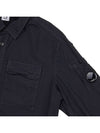 Tylon L Button Long Sleeve Shirt Black - CP COMPANY - BALAAN 5