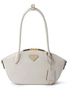 Small Leather Hand Shoulder Bag White - PRADA - BALAAN 1