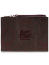 Paisley Embroidered Clutch Bag Brown - ETRO - BALAAN 2