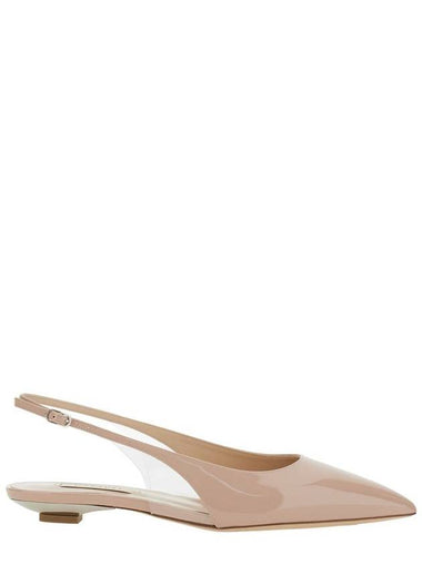 'Miniblade Tiffany' Beige Slingback Ballet Shoes In Patent Leather Woman - CASADEI - BALAAN 1