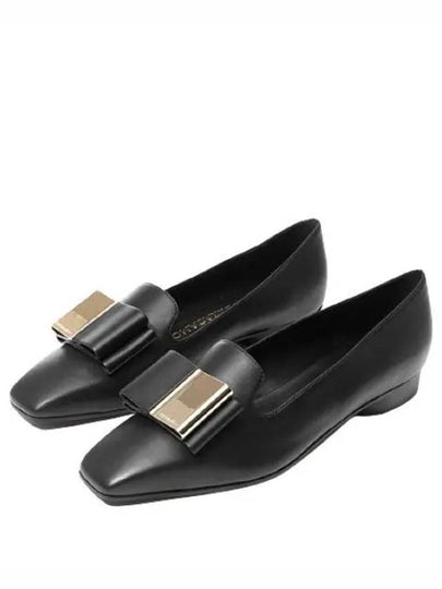 Double bow loafers black - SALVATORE FERRAGAMO - BALAAN 2