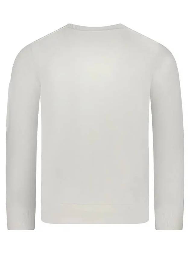 Extra Fine Merino Wool Crew Neck Knit Top White - CP COMPANY - BALAAN 4