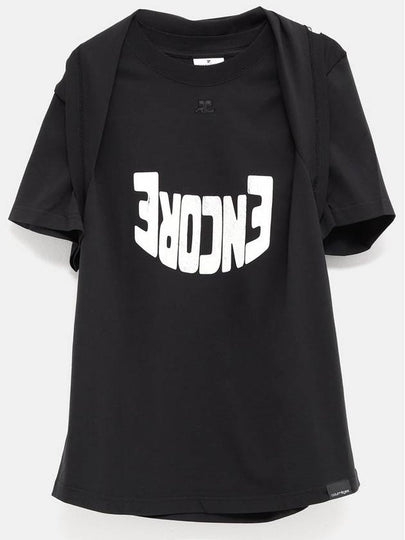 Encore Short Sleeve T Shirt Black - COURREGES - BALAAN 2