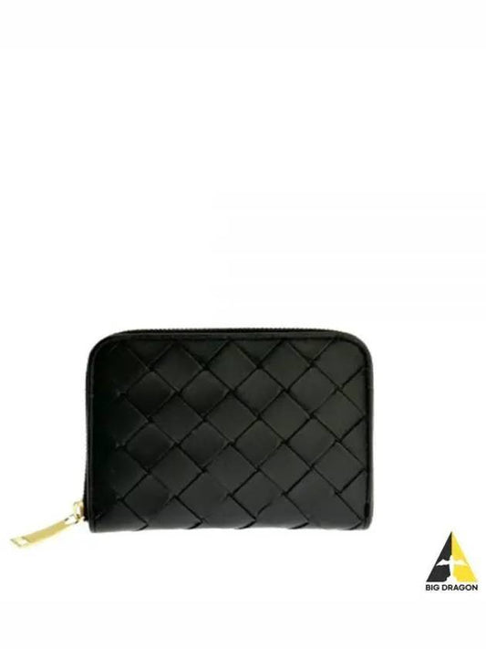 Zipper Intrecciato Card Wallet Black - BOTTEGA VENETA - BALAAN 2