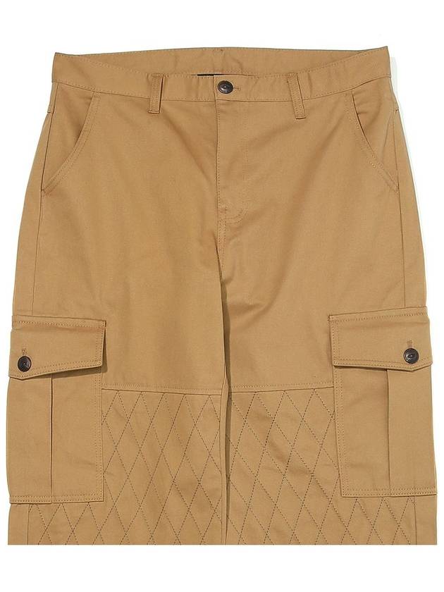 Cotton Double Cargo Wide Pants Beige - OGARP - BALAAN 5