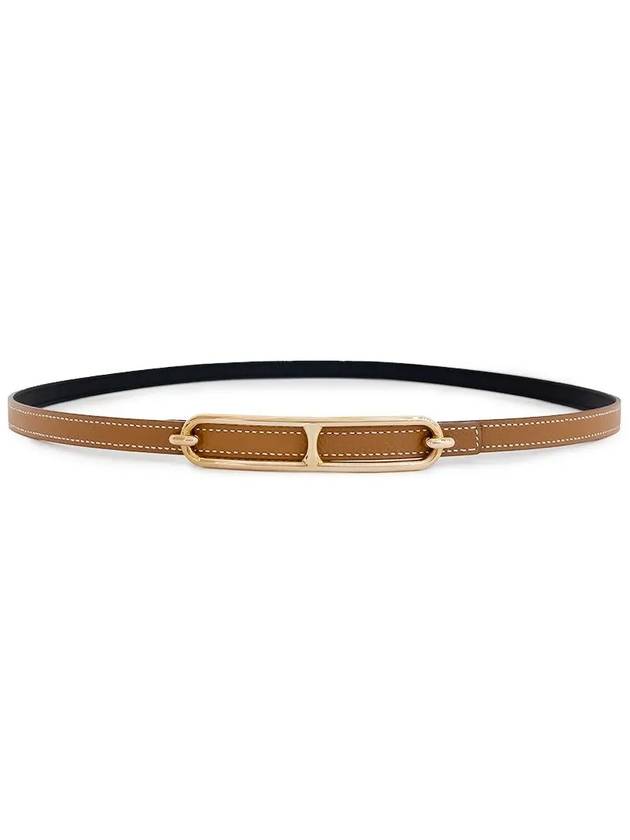 Lulis Belt 90 Camel Black Rose Gold Z Engraving 4HA1140 - HERMES - BALAAN 1